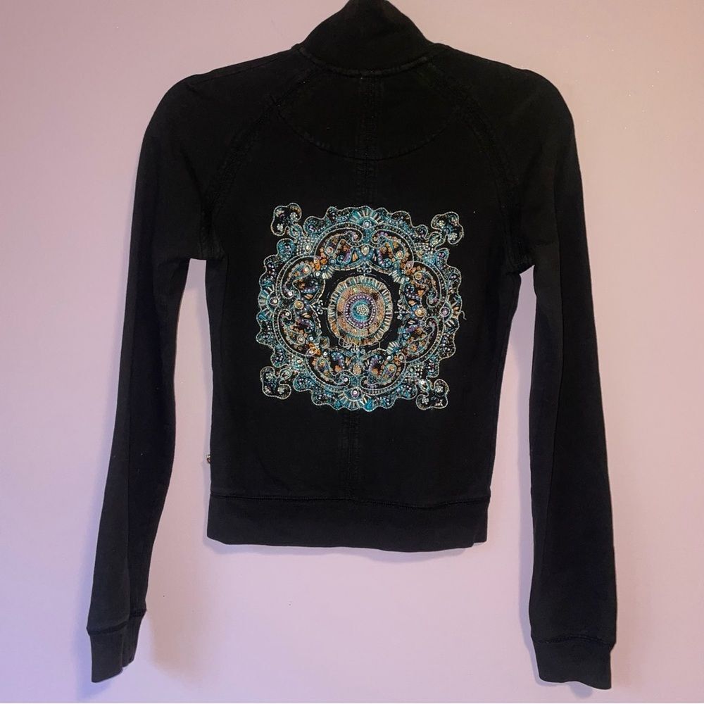 Twisted Heart Xs Black Embroidered Jacket - image 1